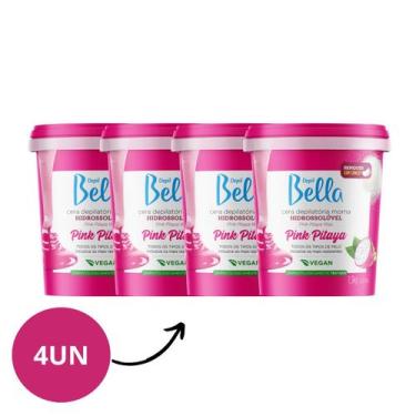 Imagem de Kit Cera Depil Bella Hidrossolúvel Pink Pitaya 1,3kg 4/Un