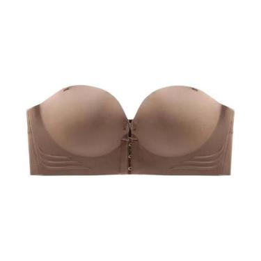 Imagem de Sutiã Feminino Sem Costura, Sem Alças, Invisível, Com Fechamento Front