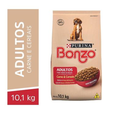 Imagem de Ração Purina Bonzo para Cães Adultos Carne e Cereais 10,1kg