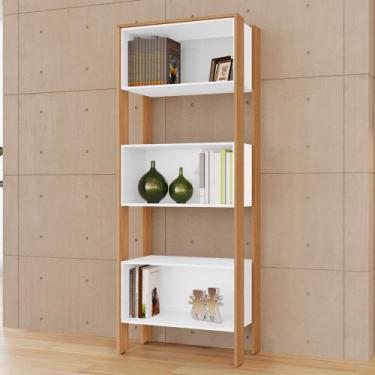 Imagem de Armário Multiuso Nicho Work 100 MDF - MH Móveis, Freijó Branco