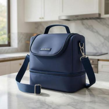 Imagem de Bolsa Térmica com 2 Compartimentos For Men Alça de Mão Transversal Lev