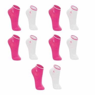 Imagem de Kit 10 Meias Lupo Infantil Cano Curto Algodão Macio Respirável Uso Diá