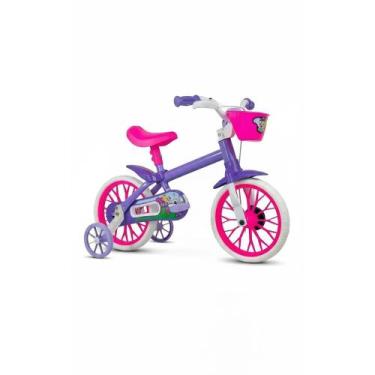Imagem de Bicicleta Infantil Aro 12 Segura c/ Limitador de Giro Lilás - Congratu