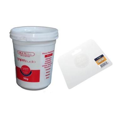 Imagem de KIT 5 MASSA TAPA TUDO FURO BUCHA TRINCA EM REBOCO GESSO 90g ESPATULA -