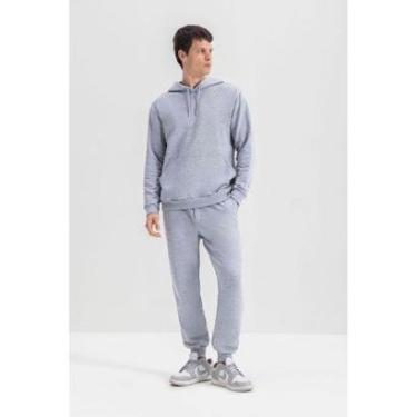 Imagem de Calça Jogger Moletom Masculino Essendi Cinza Médio-Masculino