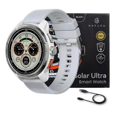 Imagem de Smartwatch Haylou Solar Ultra Com Gps Monitor Saúde Silver Cinza Milan
