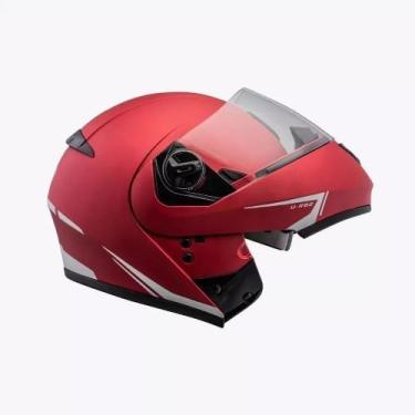 Imagem de Capacete Peels U-rb2 Vermelho Fosco Robocop + oculos Solar, 62
