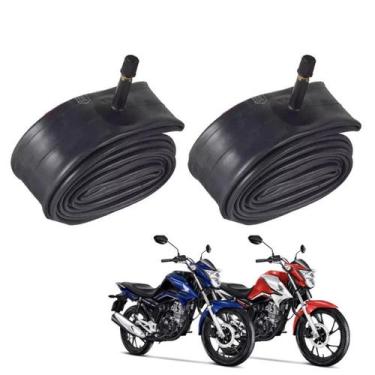 Imagem de Kit 2 Câmara Ar Pneu 18 Moto Cg Titan Fan 125 150 160 honda yamaha - T