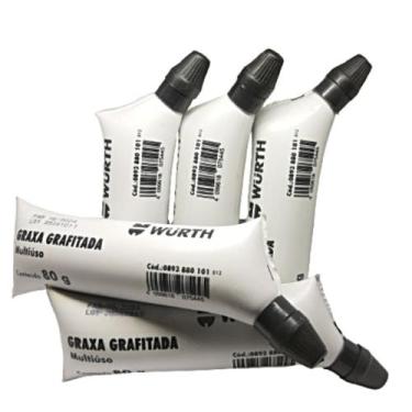 Imagem de KIT 5 GRAXA GRAFITADA MINERAL MULTIUSO SACHE 80g - WURTH -