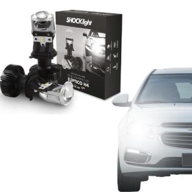 Imagem de Kit LED H4 Mini Projetor Canhão Elíptico - Shocklight