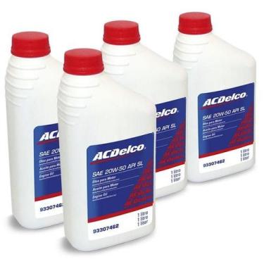 Imagem de Kit 4 Oleo Motor 20w50 Sl Acdelco Celta meriva montana tigra chevette 