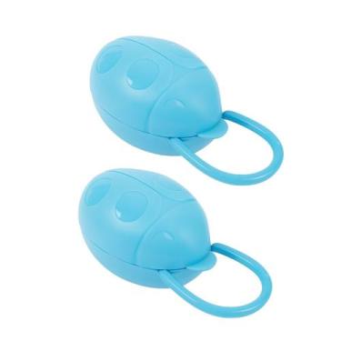 Imagem de Kit 2 Protetor Porta Chupeta Joaninha Baby Com Alça - - Injetemp, Azul