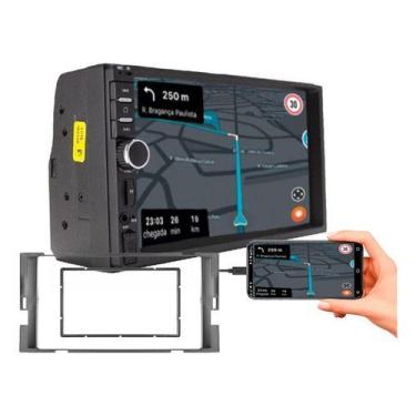 Imagem de Kit central multimidia mp5 7 pol com moldura nissan sentra march versa