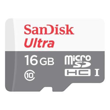 Imagem de Cartao de Memoria Sandisk Ultra C10 16GB/ 80MBS - (SDSQUNS-016G-GN3MA)