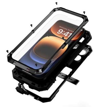 Imagem de Capa de telefone Lunivop iPhone 16 Pro Max 6,9" de metal resistente