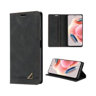 Imagem de Capa Carteira Magnética De Couro Com Bloqueio RFID E Suporte Para Cart