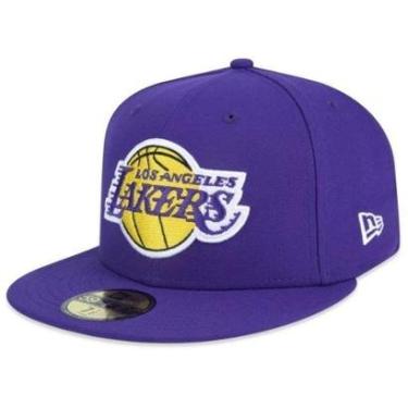 Imagem de Boné New Era 5950 Los Angeles Lakers Aba Reta Roxo-Masculino