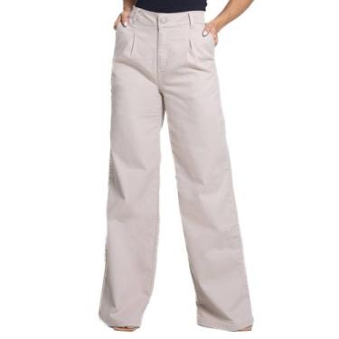 Imagem de Calça Sarja Sawary Wide Leg - 281826 -38, Bege, 38