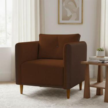 Imagem de Poltrona Decorativa Para Sala Recepção Consultório Aviv Luxo material 
