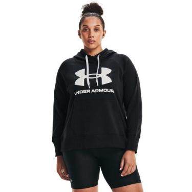 Imagem de Moletom de Treino Plus Size Feminino Under Armour Rival Fleece, Preto,