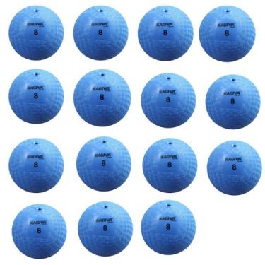 Imagem de Kit 15 Bola De Iniciação Kagiva N8 De Borracha Cor:Vermelho, Azul