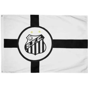 Imagem de Bandeira Oficial Do Santos 1,80x2,56m Dupla Face 4 Panos - BC ARTS ESP