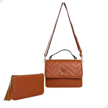 Imagem de Bolsa Pequena Feminina De Mao E Transversal Com Carteira - DILEXSHOP, 