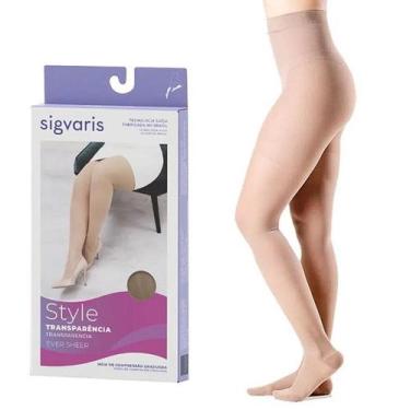 Imagem de Meia Calça EVER Sheer 782 AT 20-30 MMHG Sigvaris Fechada, Natural, G3
