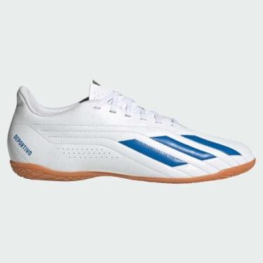 Imagem de Chuteira adidas futsal deportivo ii hp2513, Branco, Azul, 41
