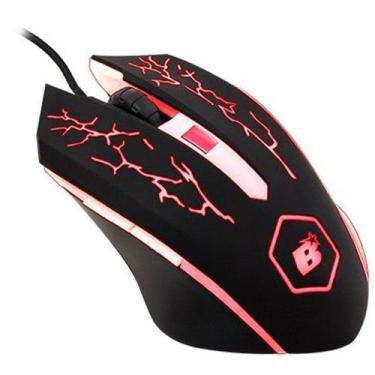 Imagem de Mouse Gamer Bright Light, LED, 2400 DPI, Óptico, 6 Botões, Preto - 044