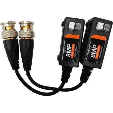 Imagem de Cabo Video Balun HD CVI AHD 8MP Par BNC para Câmera. - SEM MARCA