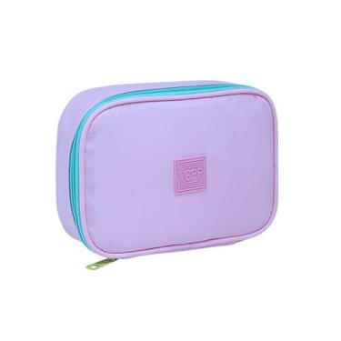 Imagem de Estojo Escolar Box Com Zíper Colorido Nylon Yepp Tons Pastéis, lilás