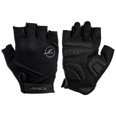 Imagem de Luva ciclismo meio dedo curto TSW Comp Gel mod. 03, Preto, P