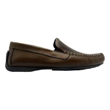 Imagem de Sapato pegada mocassim ref:140780 masculino, Marrom escuro, 41