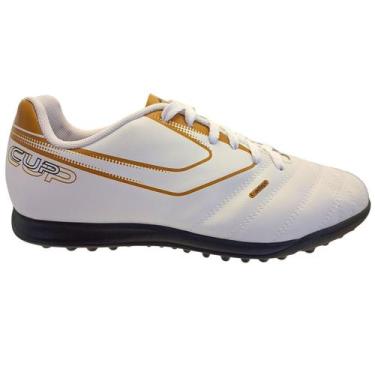 Imagem de Chuteira Masculina Futebol Society Topper Cup VIII Cor:BrancoTamanho:4