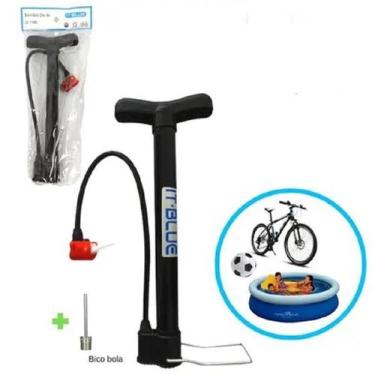 Imagem de Bomba De Ar Manual Compacta Pneus Boias Bolas Balões - It- Blue LE- 19