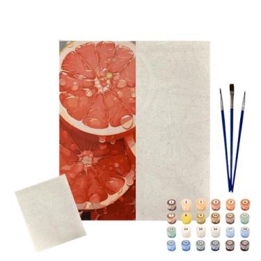 Imagem de Kit Pintura Numerada Arte Terapia 40X50cm Laranjas - Sinoart, Arte Ter