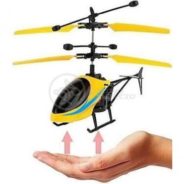 Imagem de Helicóptero de Controle Remoto com Tecnologia Infravermelho Voo Estável Amarelo