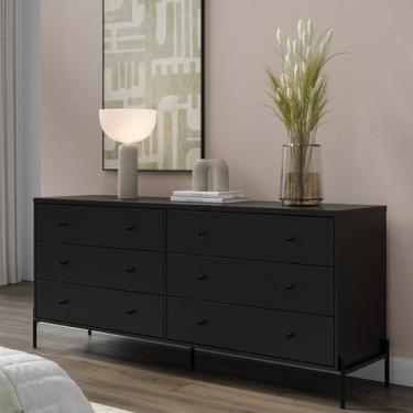 Imagem de Cômoda 6 Gavetas 178 cm X 79cm Jasper Preto - Província