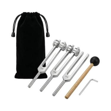 Imagem de Conjunto De Diapasões De 128Hz, 256Hz E 512Hz Com Martelo E Bolsa  Ins