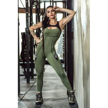 Imagem de Macacão fitness suplex verde myriad dynamite