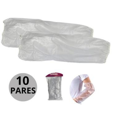 Imagem de Kit 20 manguito mangote protetor de mangas para pintura tintura contra