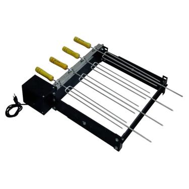 Imagem de Kit Giratório para Churrasqueira 1240STE Sistema Motorizado Giro Automático 6 Espetos Bivolt Inox Santa Edwirges