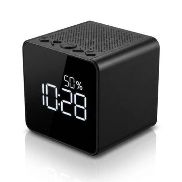 Imagem de Rádio Despertador Digital de Mesa com Rádio AM FM Visor de Fácil Leitu