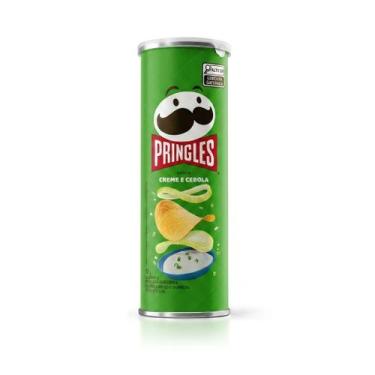 Imagem de Batata Pringles Cebola e Creme 109g Snack Crocante em Tubo