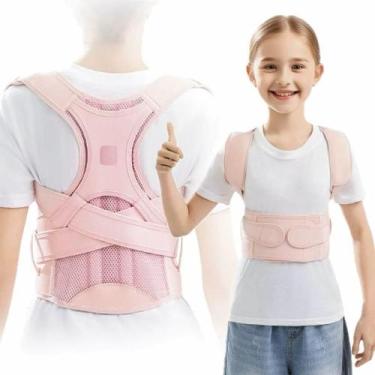 Imagem de Corretor de Postura Infantil XiangAi Rosa Tamanho M Ajustável