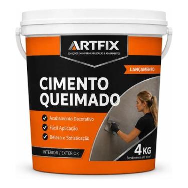 Imagem de Tinta Efeito Cimento Queimado 4kg Cinza Elefante Cinza Elefante Acabam