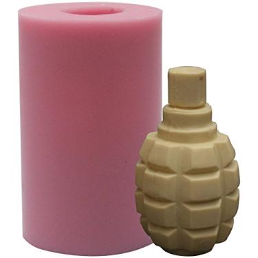 Imagem de Funshowcase Molde de silicone grande de abacaxi em granada 3D, para decoração de bolos de fondant, topo de cupcake, argila de polímero, artesanato, resina epóxi, fabricação de joias, vela, cera, fabricação de sabão