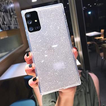 Imagem de Capa de telefone Fashion Square Fluorescent Glitter para Samsung S20 FE Plus Note 20 Ultra S10 A71 A51 A50 A70 S21 Ultra FE A52 A72 Capa protetora, prata, para S9