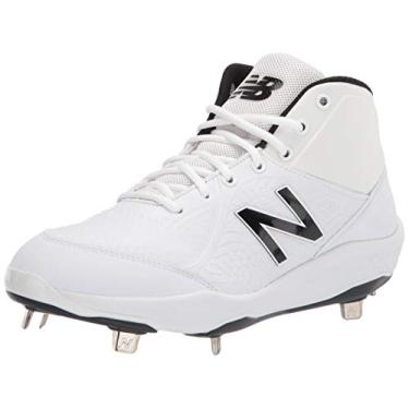 Imagem de New Balance Fresh Foam 3000 V5 Tênis de beisebol masculino de metal médio, Branco/Branco, 48